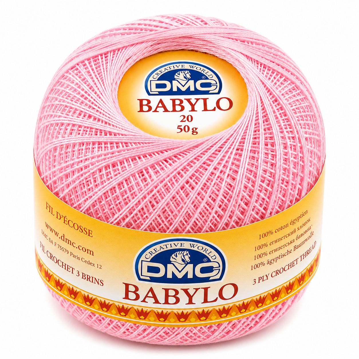 Filo di Scozia Babylo N°20 - DMC - Colore: 460 - ROSA FORTE - by LacariaRicami.Store
