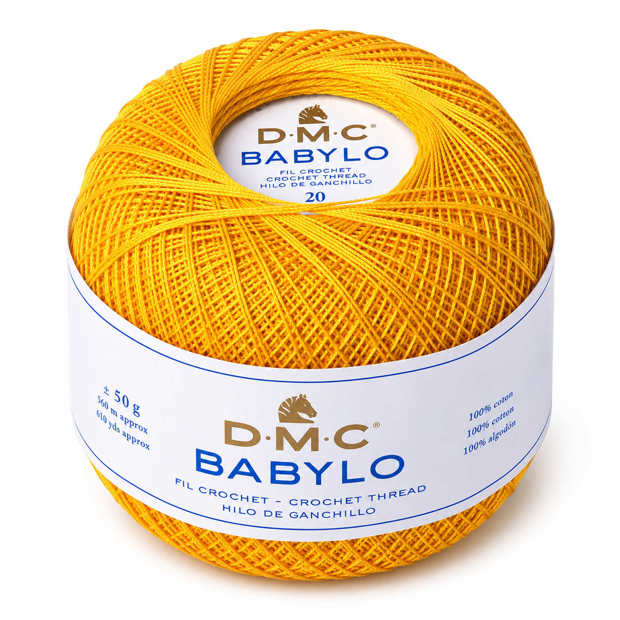 Filo di Scozia Babylo N°20 - DMC - Colore: 725 - GIALLO ORO - by LacariaRicami.Store