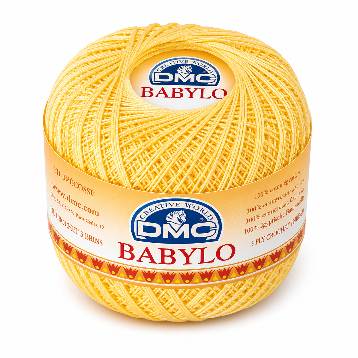 Filo di Scozia Babylo N°20 - DMC - Colore: 743 - GIALLO FORTE - by LacariaRicami.Store