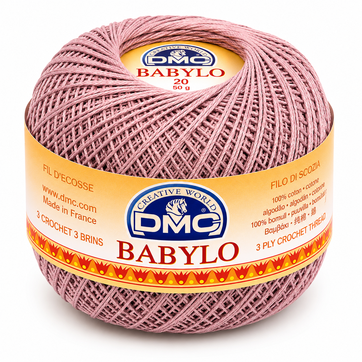 Filo di Scozia Babylo N°20 - DMC - Colore: 778 - ROSA TENUE - by LacariaRicami.Store