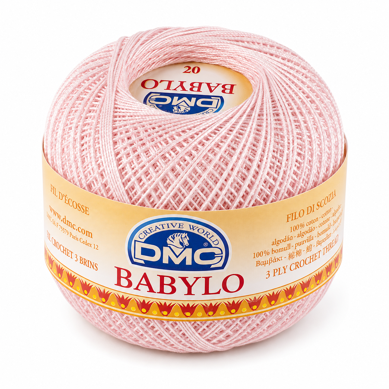 Filo di Scozia Babylo N°20 - DMC - Colore: 818 - ROSA - by LacariaRicami.Store