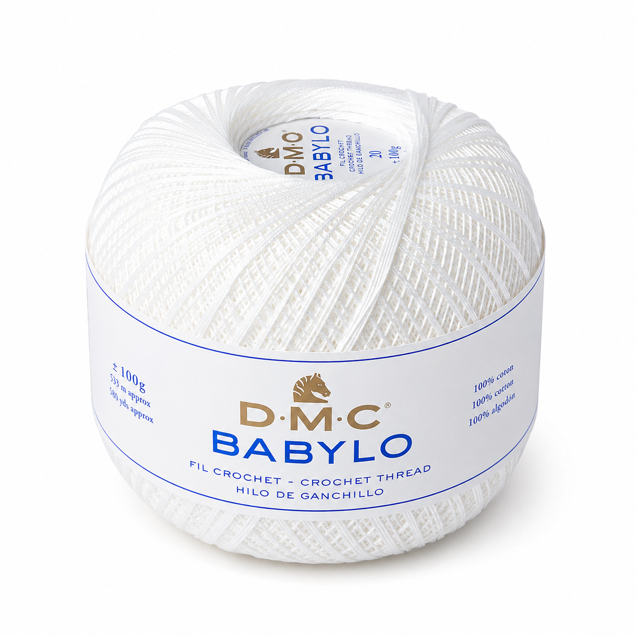 Filo di Scozia Babylo N°20 - DMC - Colore: B5200-BIANCO (100 grammi) - by LacariaRicami.Store