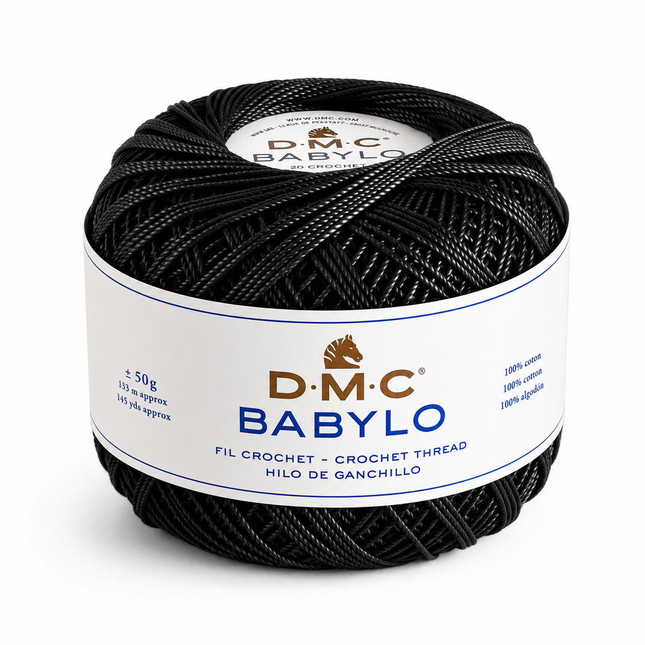 Filo di Scozia BABYLO N° 5 - DMC - Colore: 310 - NERO - by LacariaRicami.Store