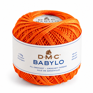 Filo di Scozia BABYLO N° 5 - DMC - Colore: 3375 - ARANCIO FORTE - by LacariaRicami.Store