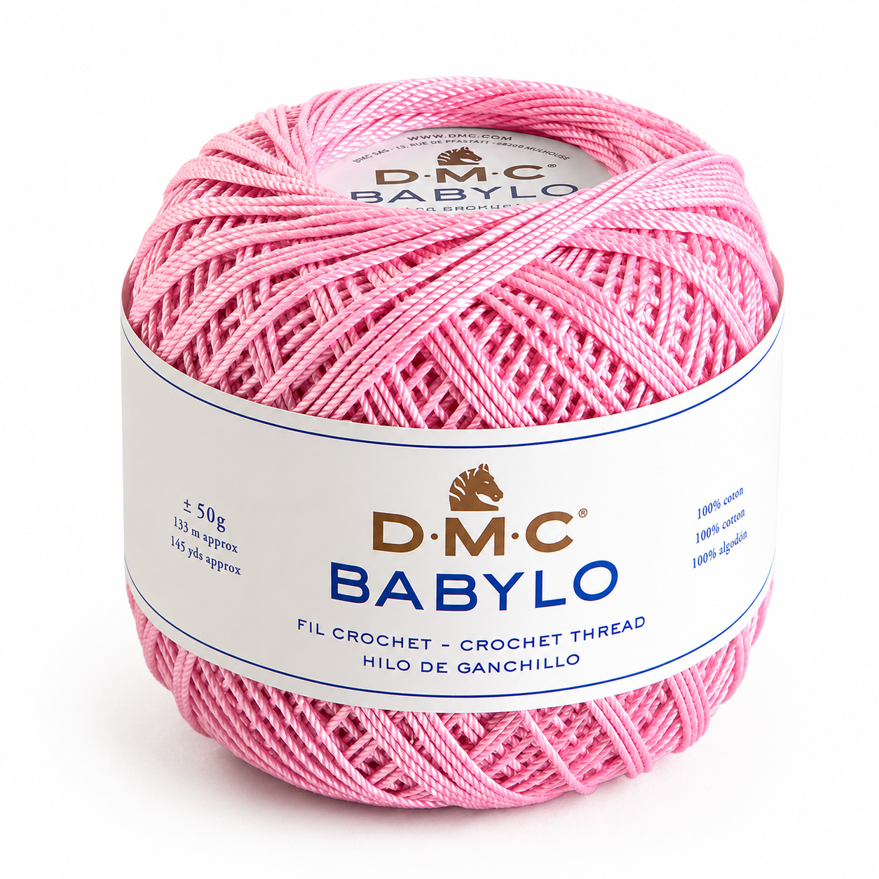Filo di Scozia BABYLO N° 5 - DMC - Colore: 460 - ROSA FORTE - by LacariaRicami.Store