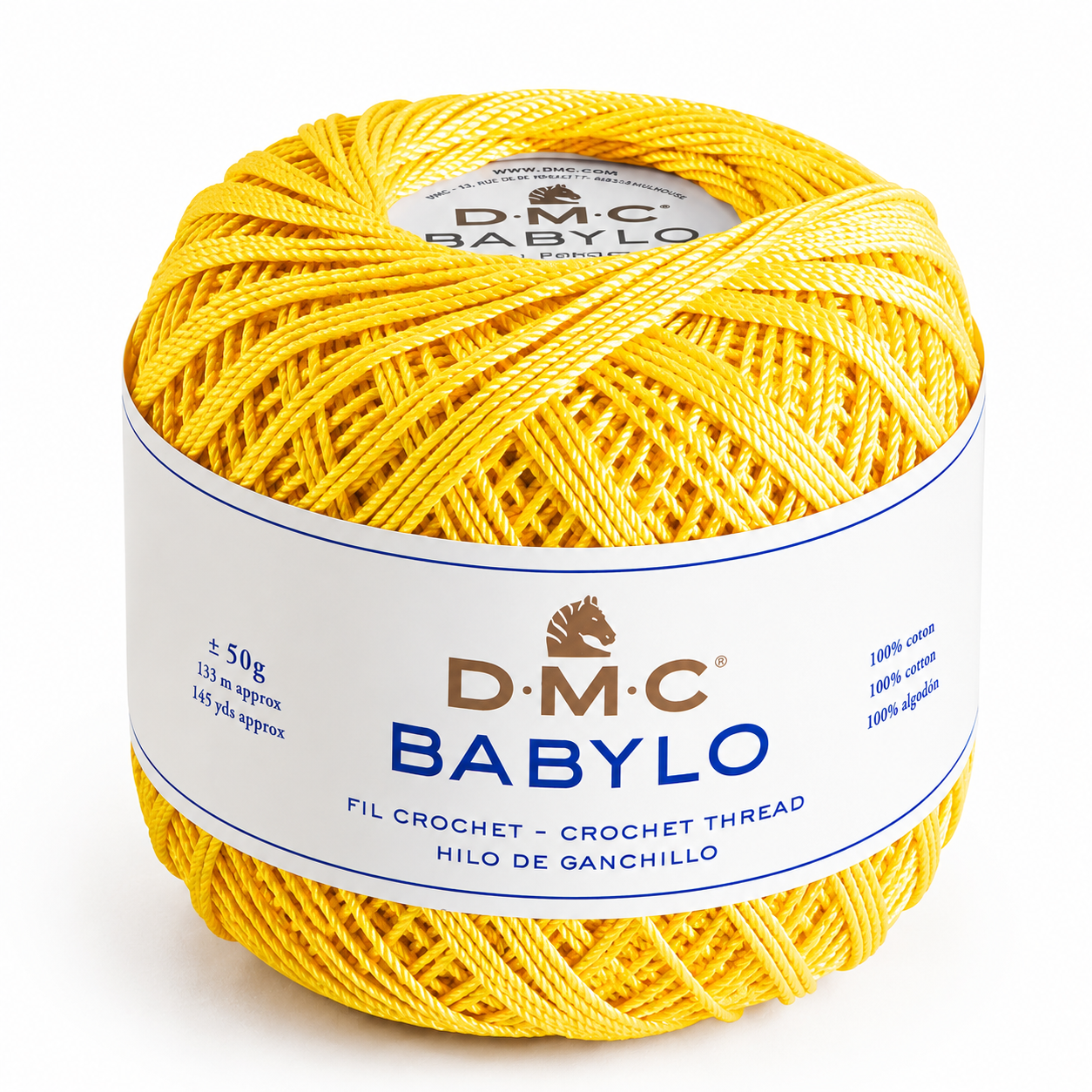 Filo di Scozia BABYLO N° 5 - DMC - Colore: 743 - GIALLO FORTE - by LacariaRicami.Store