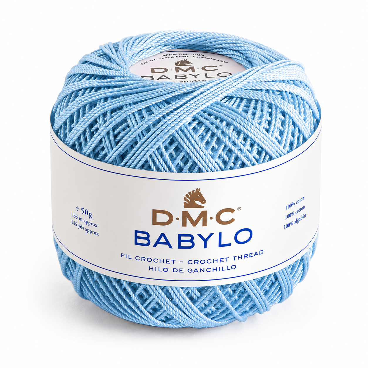 Filo di Scozia BABYLO N° 5 - DMC - Colore: 800 - CELESTE - by LacariaRicami.Store