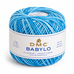 Filo di Scozia BABYLO N° 5 - DMC - Colore: 93 - BLU SFUMATO - by LacariaRicami.Store