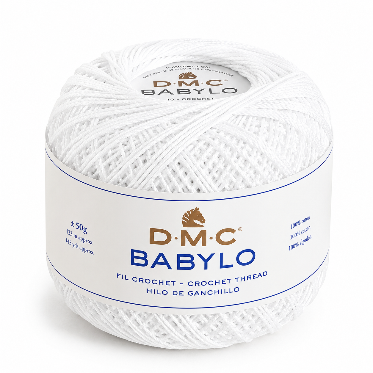 Filo di Scozia BABYLO N° 5 - DMC - Colore: B5200-BIANCO (100 grammi) - by LacariaRicami.Store