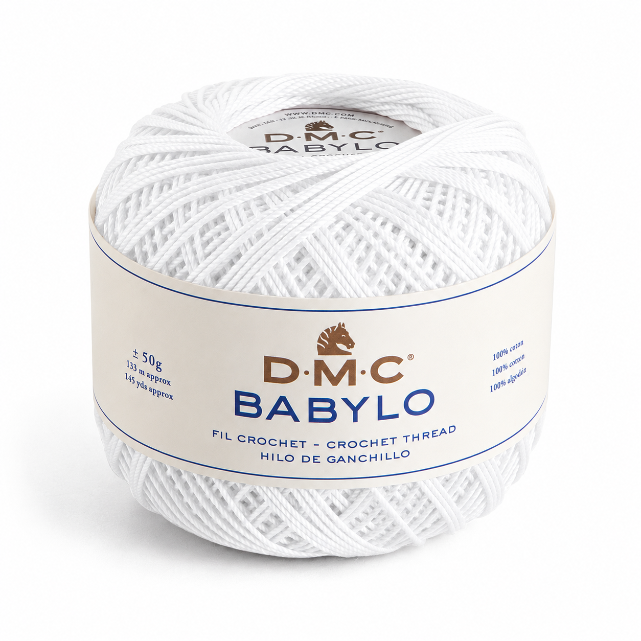 Filo di Scozia BABYLO N° 5 - DMC - Colore: BLANC (100 grammi) - by LacariaRicami.Store