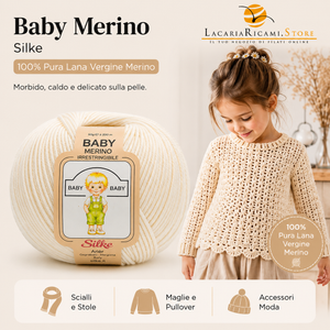 Lana Baby Merino - Silke - Colore: - by LacariaRicami.Store