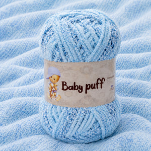 Ciniglia BABY PUFF - Silke - Colore: 013 - AZZURRO SFUMATO - by LacariaRicami.Store