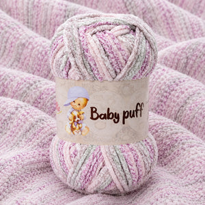 Ciniglia BABY PUFF - Silke - Colore: 015 - FUCSIA SFUMATO - by LacariaRicami.Store