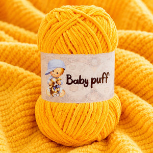 Ciniglia BABY PUFF - Silke - Colore: 52 - GIALLO OCRA - by LacariaRicami.Store