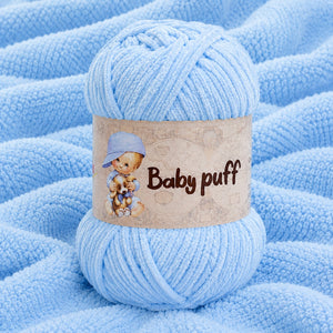 Ciniglia BABY PUFF - Silke - Colore: 102 - CELESTE - by LacariaRicami.Store