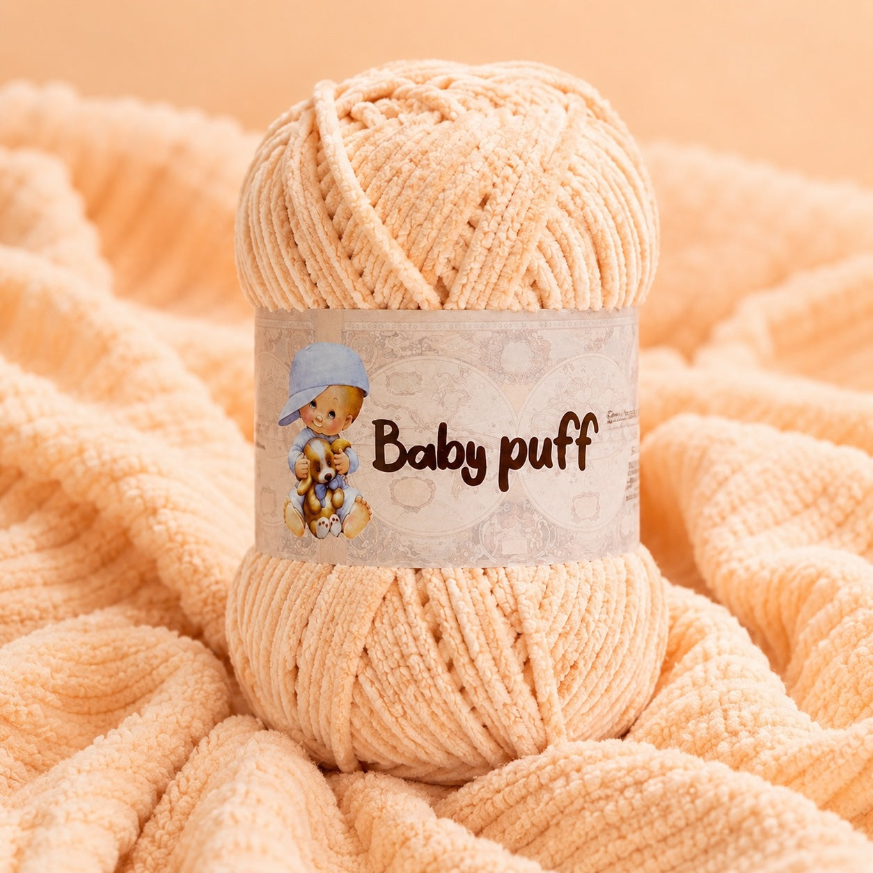 Ciniglia BABY PUFF - Silke - Colore: 108 - BEIGE PELLE - by LacariaRicami.Store