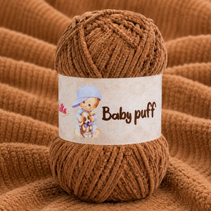 Ciniglia BABY PUFF - Silke - Colore: 247 - MARRONE - by LacariaRicami.Store