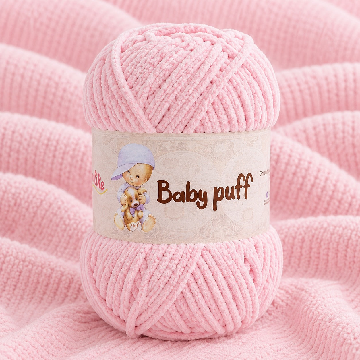 Ciniglia BABY PUFF - Silke - Colore: 331 - ROSA - by LacariaRicami.Store