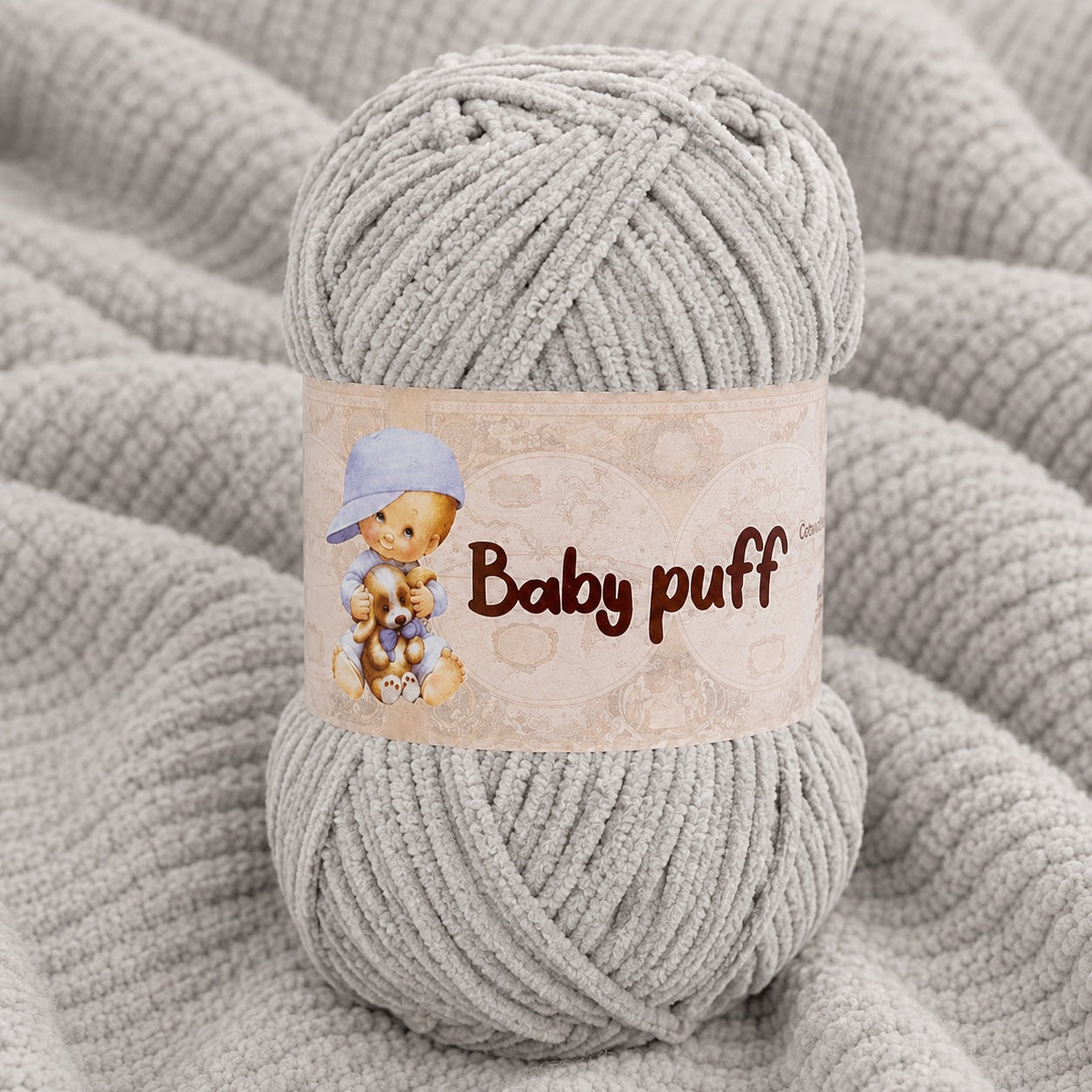 Ciniglia BABY PUFF - Silke - Colore: 790 - GRIGIO - by LacariaRicami.Store