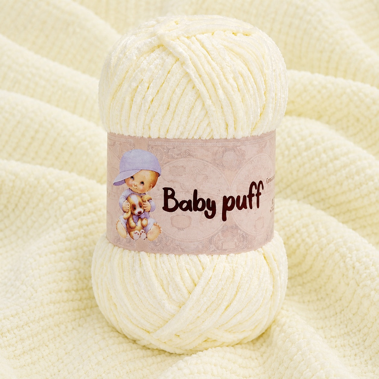 Ciniglia BABY PUFF - Silke - Colore: 800 - PANNA GIALLINO - by LacariaRicami.Store