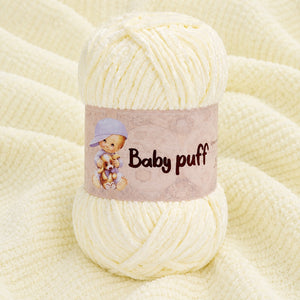 Ciniglia BABY PUFF - Silke - Colore: 800 - PANNA GIALLINO - by LacariaRicami.Store