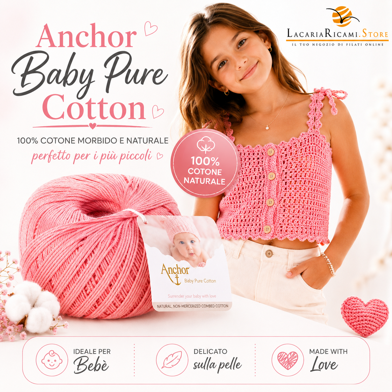 Cotone BABY PURE COTTON - Anchor - Colore: - by LacariaRicami.Store