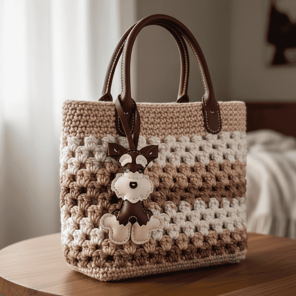 BAG CHARMS in EcoPelle - CANE 🐶 - LacariaRicami.Store