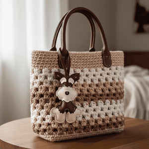 BAG CHARMS in EcoPelle - CANE 🐶 - LacariaRicami.Store