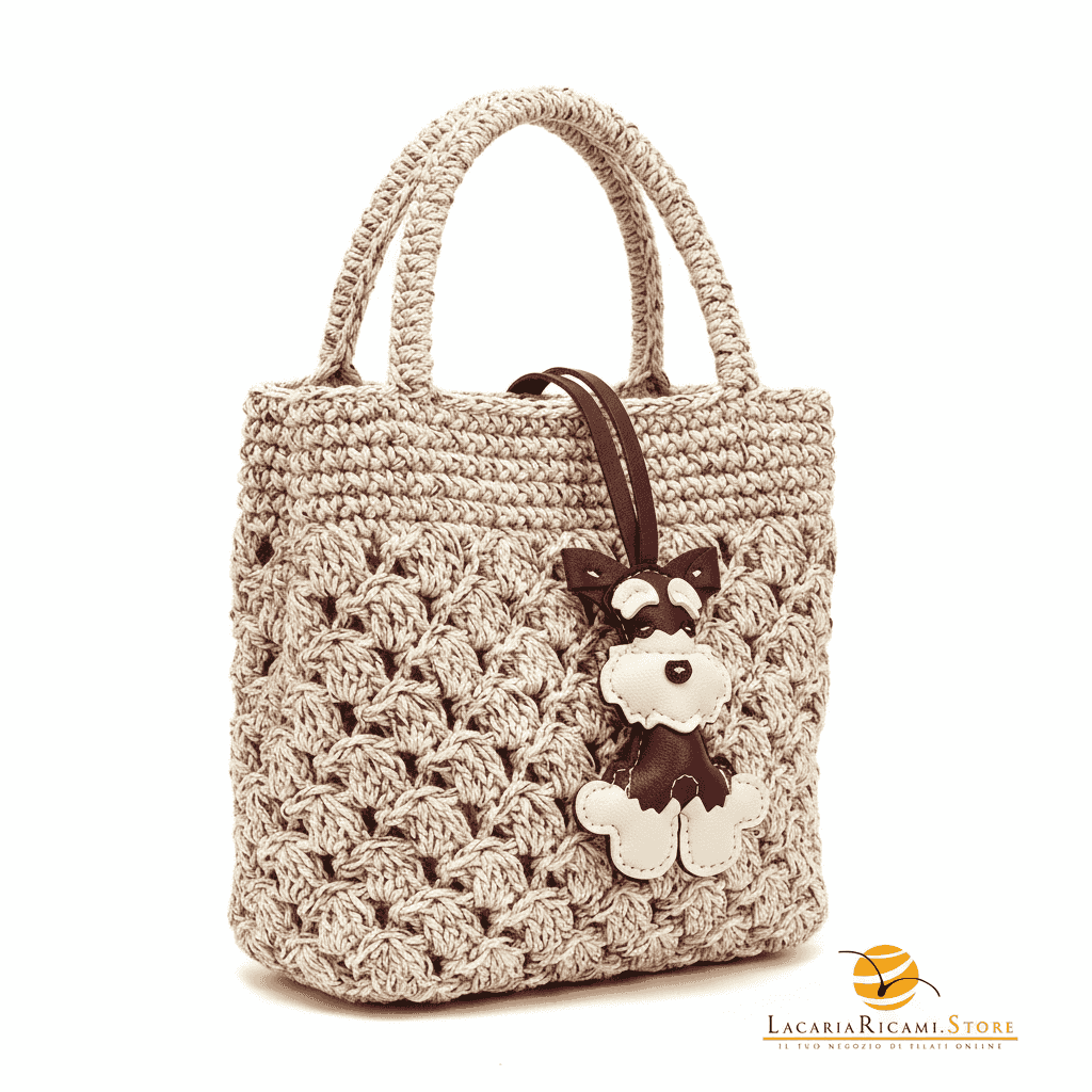 BAG CHARMS in EcoPelle - CANE 🐶 - LacariaRicami.Store