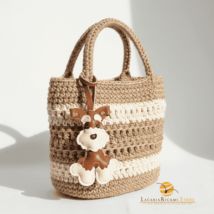 BAG CHARMS in EcoPelle - CANE 🐶 - LacariaRicami.Store