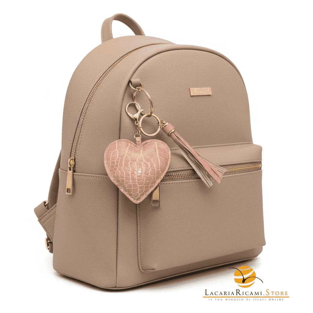 BAG CHARMS in EcoPelle - CUORE ♥️ - LacariaRicami.Store