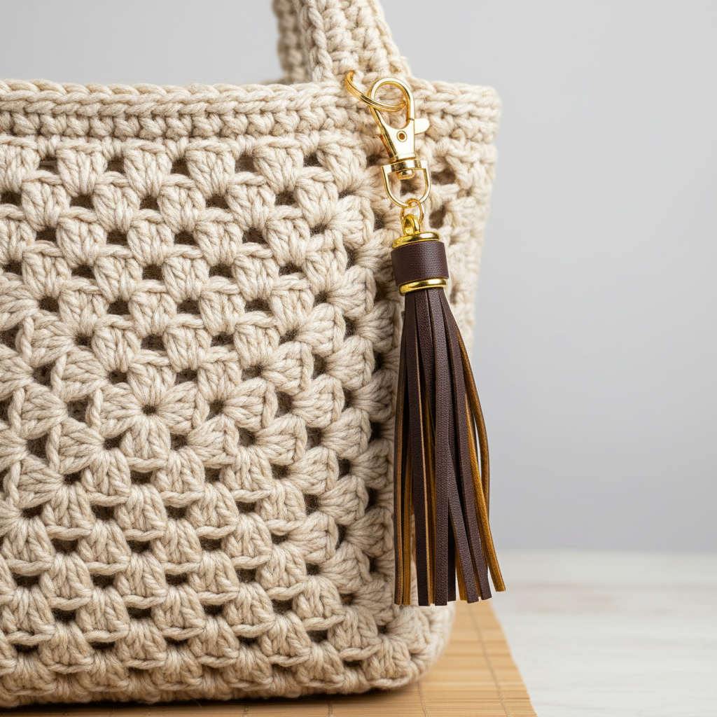 BAG CHARMS in EcoPelle - FIOCCO - LacariaRicami.Store