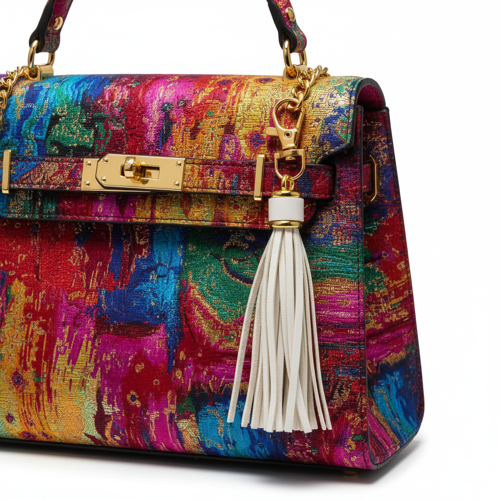 BAG CHARMS in EcoPelle - FIOCCO - LacariaRicami.Store