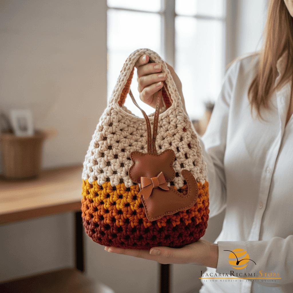 BAG CHARMS in EcoPelle - GATTO 🐈 - LacariaRicami.Store