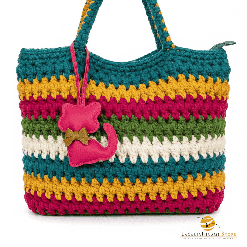 BAG CHARMS in EcoPelle - GATTO 🐈 - LacariaRicami.Store