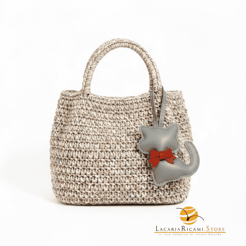 BAG CHARMS in EcoPelle - GATTO 🐈 - LacariaRicami.Store