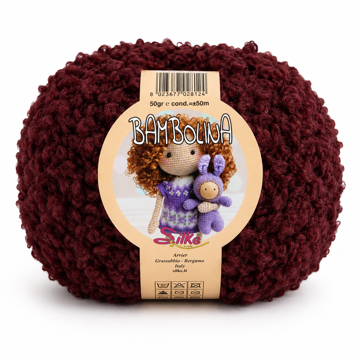 Lana Bambolina - Silke - Colore: 36 - BORDEAUX - by LacariaRicami.Store