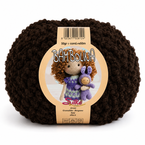 Lana Bambolina - Silke - Colore: 444 - MARRONE SCURO - by LacariaRicami.Store