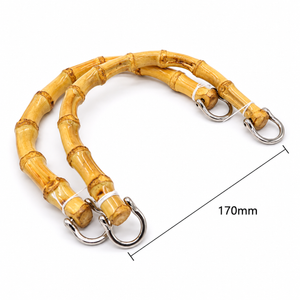 MANICI Bamboo 17X14 Cm - Colore: CHIARO - AGGANCIO ARGENTO OVALE - by LacariaRicami.Store