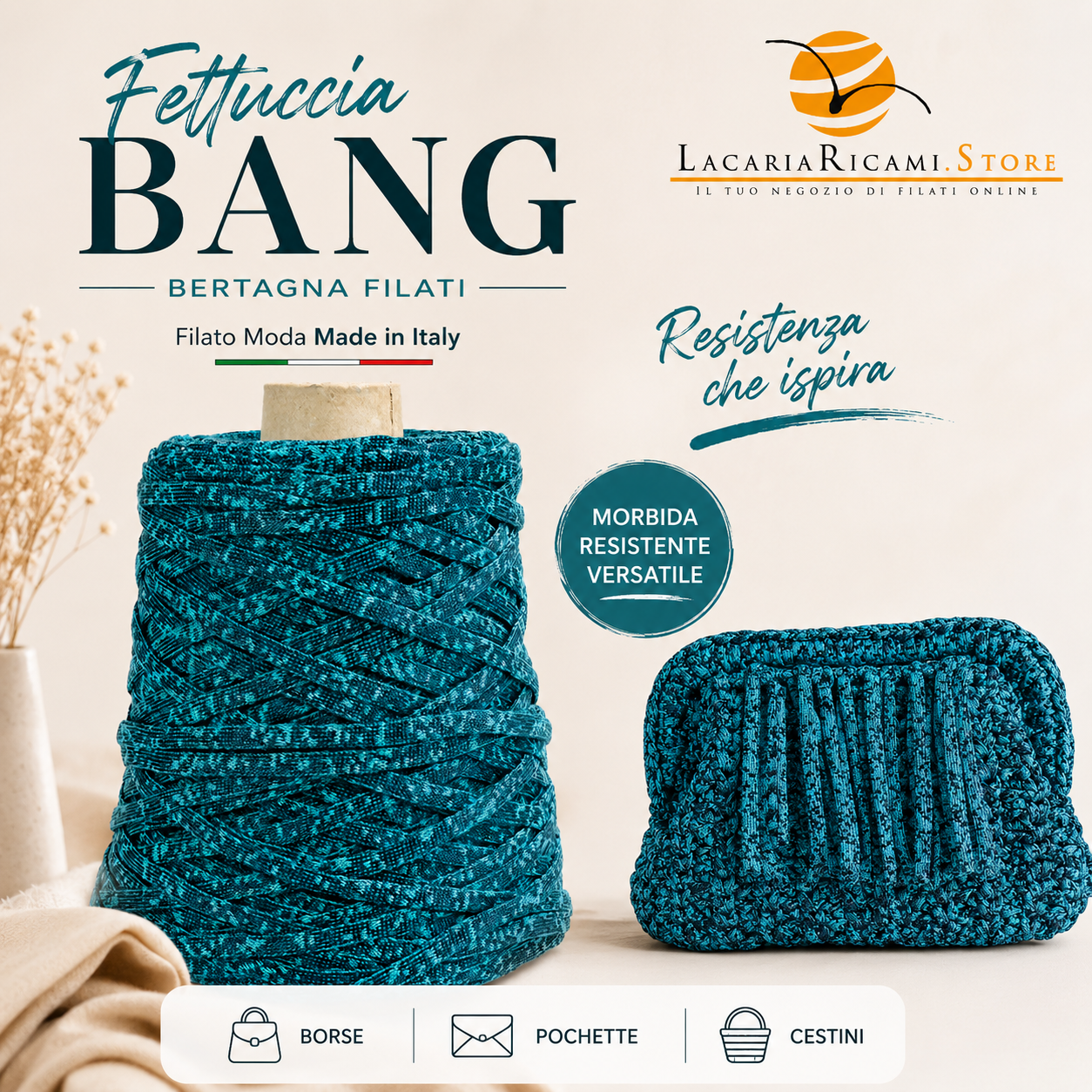 Fettuccia BANG - Bertagna Filati - Colore: - by LacariaRicami.Store