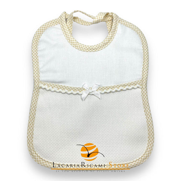 BAVAGLINO con Tela Aida RICAMABILE Millerighe Nodi 18x23cm - - LacariaRicami.Store