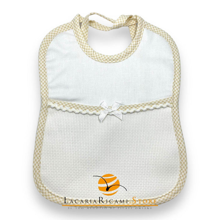 BAVAGLINO con Tela Aida RICAMABILE Millerighe Nodi 18x23cm - - LacariaRicami.Store