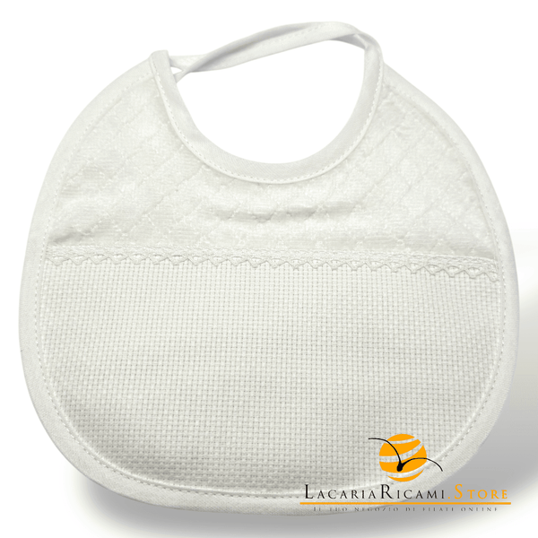 BAVAGLINO con Tela Aida RICAMABILE 19x19cm - SOFFY - LacariaRicami.Store