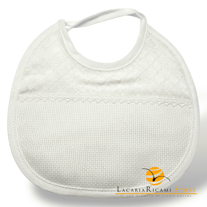 BAVAGLINO con Tela Aida RICAMABILE 19x19cm - SOFFY - LacariaRicami.Store