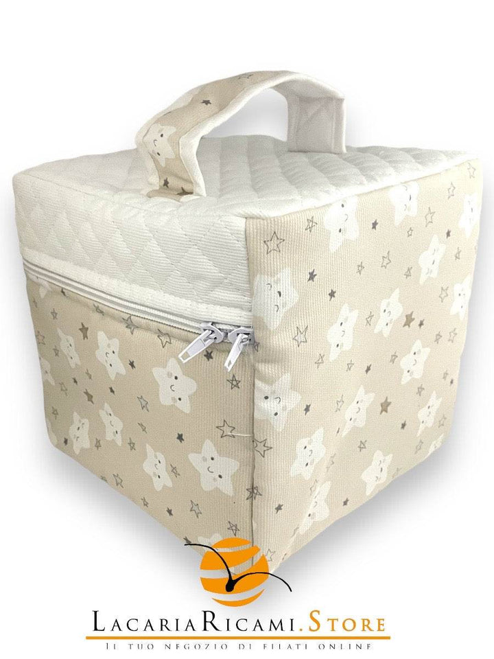 BEATY CASE Stella Smile per Neonato con Tela Aida 19x19x17cm - - LacariaRicami.Store