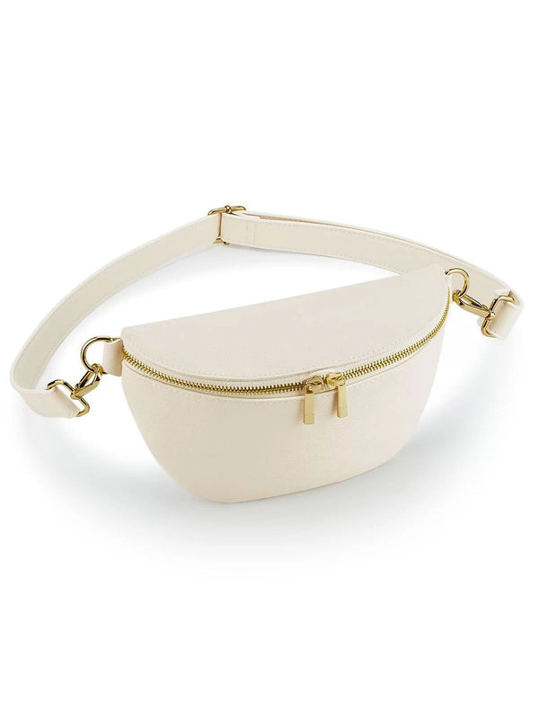 Borsa a tracolla beige con zip dorata di MARSUPIO a Tracolla Boutique BagBase