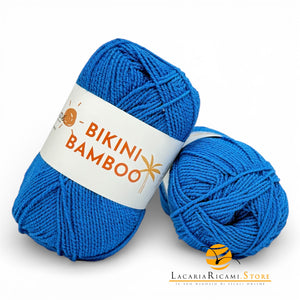 COTONE Bikini Bamboo - Tropical Lane - Colore: 0032 - BLU ROYAL - by LacariaRicami.Store