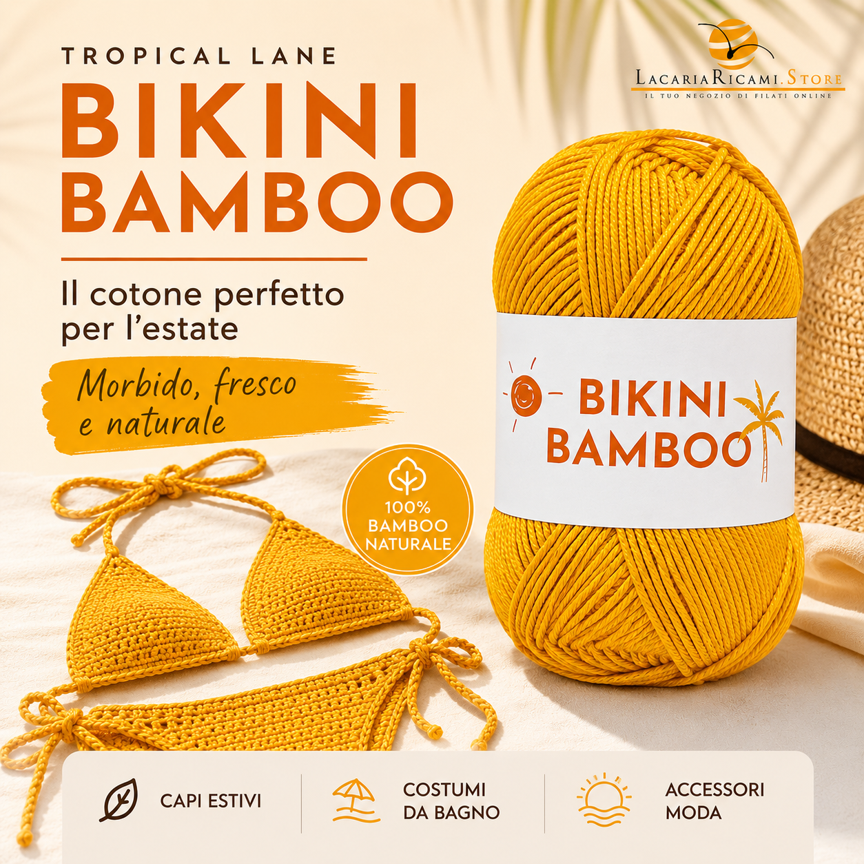COTONE Bikini Bamboo - Tropical Lane - Colore: - by LacariaRicami.Store