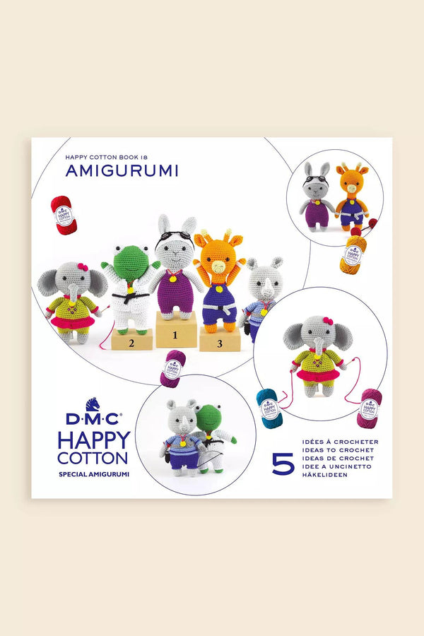 BOOK N°:18 - 5 Animaletti sportivi - DMC - - LacariaRicami.Store