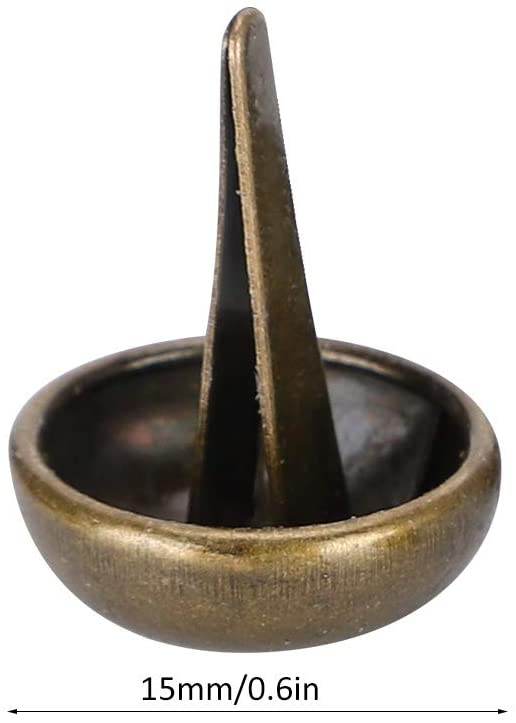 BORCHIE FUNGO METALLICHE Bronzo - 15 mm - - LacariaRicami.Store